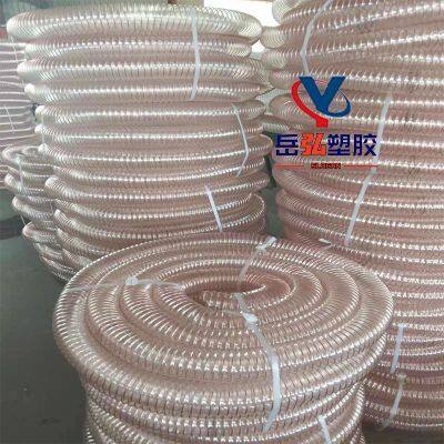 PU polyurethane ventilation hoseTransparent steel wire duct hoseThe manufacturer supplies PU polyurethane telescopic ducts