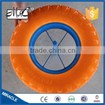 Heavy Duty Small Solid Tyre Flat Free Wheelbarrow Wheel PU Foam Wheel 4.80/4.00-8 photo-4