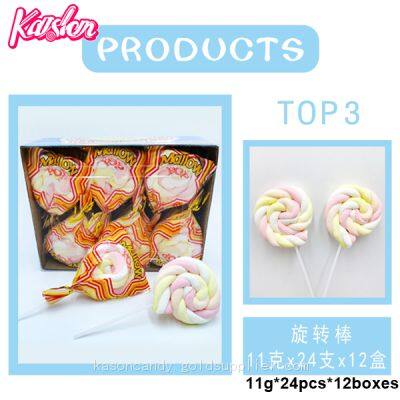 Windmill twist shaped cotton candy marshmallow