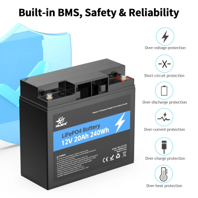 Deep Cycle 12v20ah Rechargeable Dry Charged Sealed Lead Acid Replacement Battery 12v 20ah Batteries for Electric Scooter photo-2