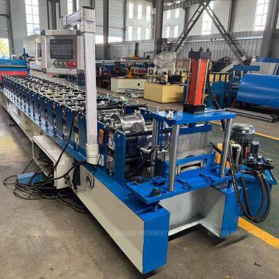 High Speed Steel Roofing Rainwater Collection Gutter Machine Metal Downspout Roll Forming Equipment for Tile Making photo-2
