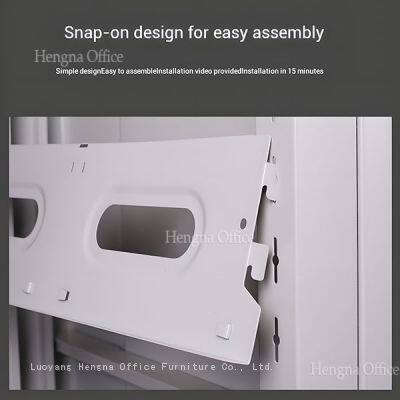 HN-DS7 Design Studio Display Rack, Slim Frame Metal Library Shelving, 1.2mm Cold Rolled Steel, Adjustable Layer Height, HENGNA for Europe Design photo-4