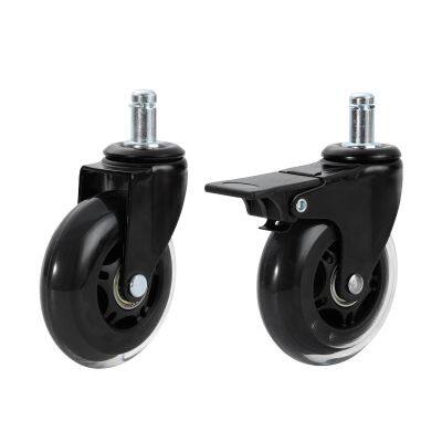 Universal Wheel Factory Direct Sales 2-inch 2.5-inch 3-inch 4-inch Furniture With Brake Mute Caster Rubber pu Transparent Wheel photo-3