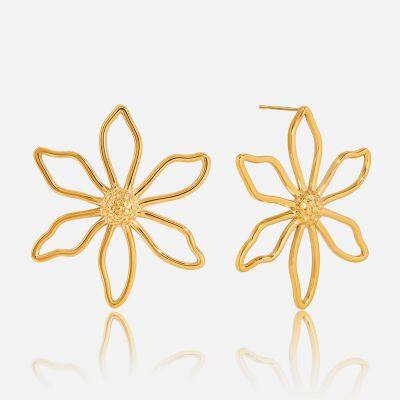 Christmas Tree Heart Stud Earrings With 18K Gold/Silver Plating