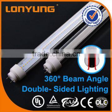 T10 double-side 22w led tube lights clear/ led frosted tube light 5 years warranty csa approved