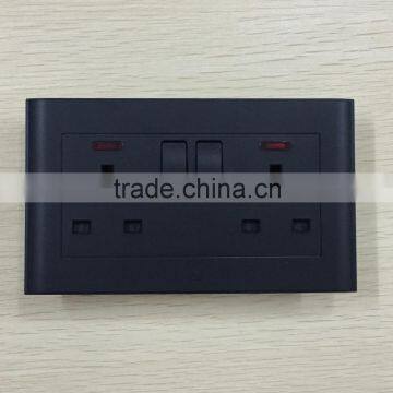 Black series double wall socket and double wall switch, led wall socket                        
                                                                                Supplier's Choice