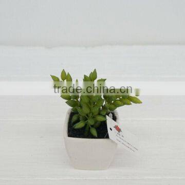 Best selling mini artificial plant plastic plant with melamine pot