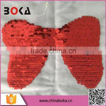 BOKA Large Sequin Bow Applique for T shirt