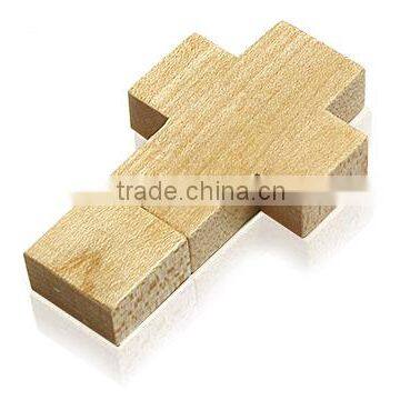 Customized Cross Shape Wooden Usb Hard Drive 16GB photo-3