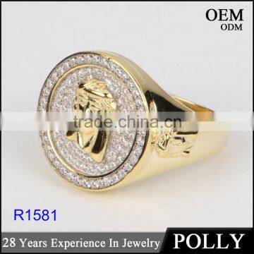 Wholesale 925 Silver Hip Hop Jewerly Jesus Peice Ring Made in China