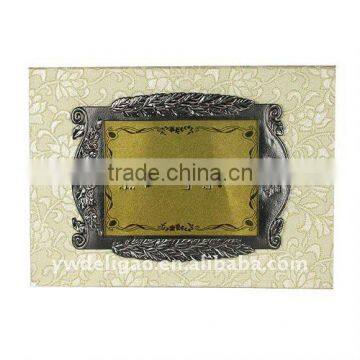Weaving Cloth Wrapping of Flower Style Arabia Honor Certificate,Gold Foil Stamping ,Good Quality Certificate