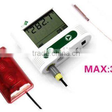 Sound-light alarm high temperature data logger