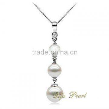 Lagenaria siceraria style 925 Silver Freshwater Pearl Pendant