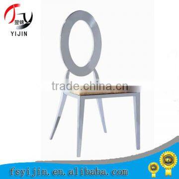 Luxury style decorative stainless steel dining room chairs for wedding/hotel