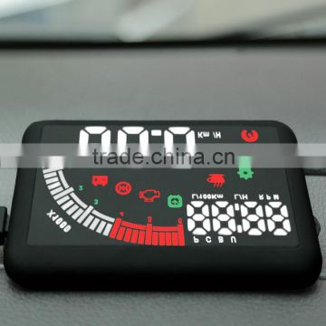 Car OBD II HUD Warning System Vehicle-mounted Head Up Display Projector with LED