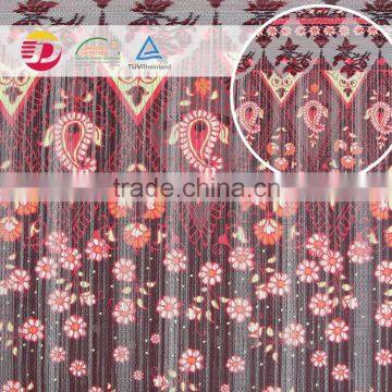 High quality tulle 100% polyester watermelon red print fabric