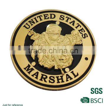 embossed coin/ Custom badge/ Metal badge in gold plated