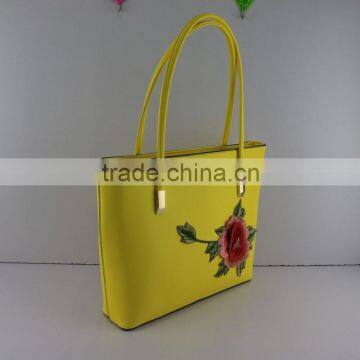 2016 Alibaba express china leather carteras de mujer high capacity purses handbags factory embroidery handbags tao bao