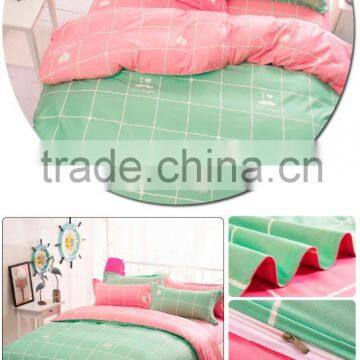 simple style Multicolor grid plaid bedding set