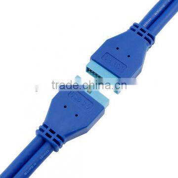 USB3.0 Cable M-M 20PIN High Speed Extension Cord Chassis Front Panel Copper Core photo-2