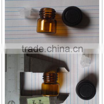 Glass Vials Bottles With Orifice Reducer and plastic screw Cap