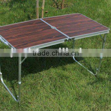 Browm camping portable aluminum folding dining table