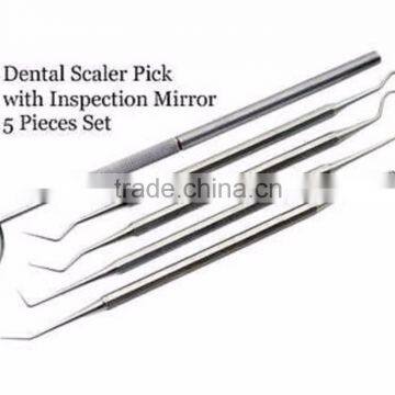Dental Tartar Calculus Plaque Remover Tooth Scraper Dental Mirror and Scaler Set photo-4