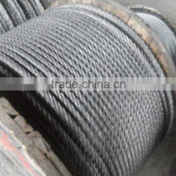 ungalvanized 6*36+IWRC elevator steel wire rope