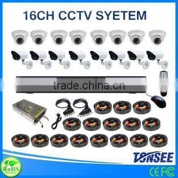 dropshipping,16ch indoor/outdoor CCTV Camera dvr kit,bullet hd cctv camera kit