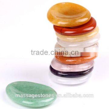 engraved semi-precious stones worry stone thumb stone