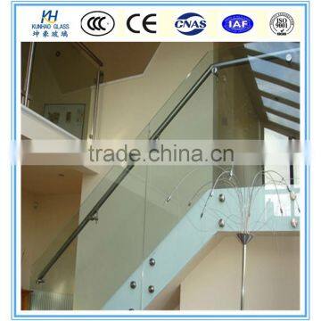 provide stair glass railing prices 12mm stalinite glass balcony railing