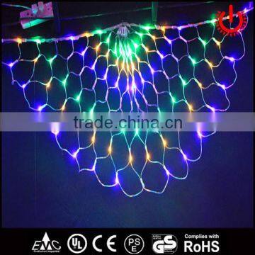 christmas decorative four color flashing peacock net lights