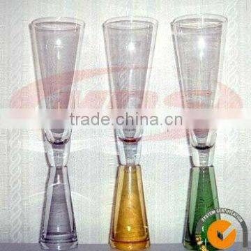 Champagne Flute With Thick Colored Stem