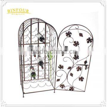Decorative Rack Metal Wall Mounted Wine Bottle Holder