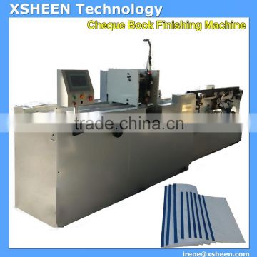 Automatic paper cheque book finishing machine