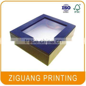 High quality paper gift box with clear pvc window