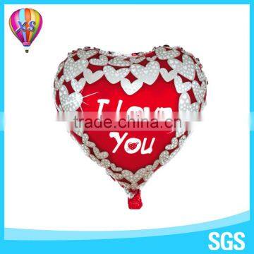 2016 China factory heart shape foil balloon with new design for party needs and wedding stage events