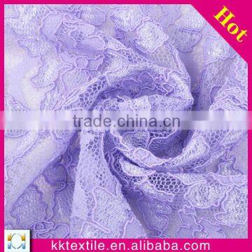 New arrival 50%Nylon 50%Cotton purple lace for making wedding dress Bilateral lace