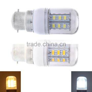 B22 5W 5730 SMD 24 LEDs Corn Light Lamp Bulb Energy Saving 360 Degree Warm White 220-240V