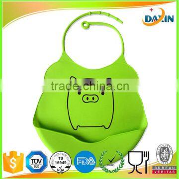 BPA Free reusable Waterproof Silicone Baby Bib