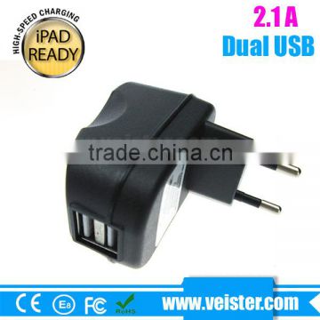 2.1A Dual USB EU Wall Charger