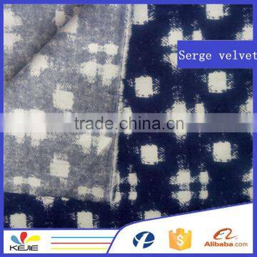 100% cotton Serge velvet textile China supplier