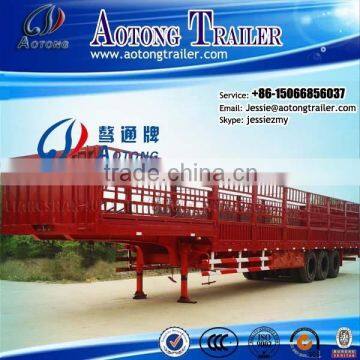 Hot Selling 2 or 3 Axle Side Fance Cargo Semi trailer For Animal Transportation