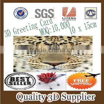 Guangzhou Lifeng Hot lenticular snow image 3d greeting card from guangzhou manufactuer