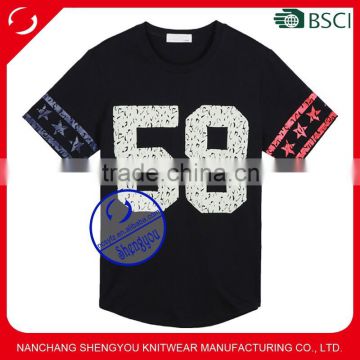 Custom fashion design high quality mens printed t-shirt