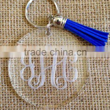 Monogram Tassel Keychain,personalized keychain