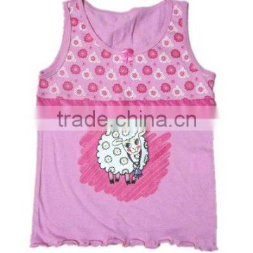 screen print girls sleeveless Tshirt tank top