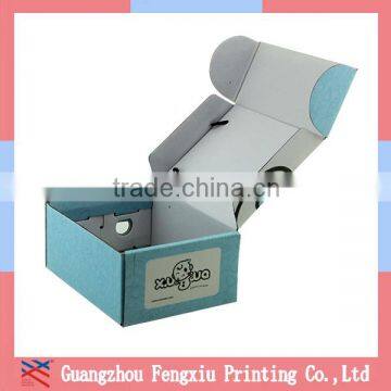 Cheap Custom Made Corrugated Paper Baby Shoe Box With Handle photo-3