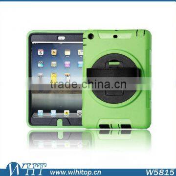 Genuine Leather Hand Strap Rotating 3 Layer Heavy Duty Hybrid Armor Case for IPad Mini 1 2 3, With Touchable Screen photo-5