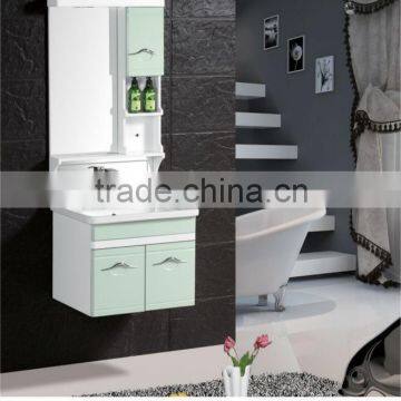 Wholesale manufacturer high gloss italian style pvc bathroom cabinet